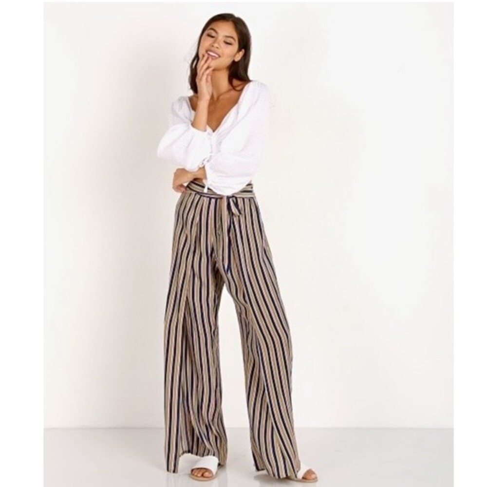 Faithfull the Brand Tiki Tiki Pants Trentini Stripe Print M NWOT